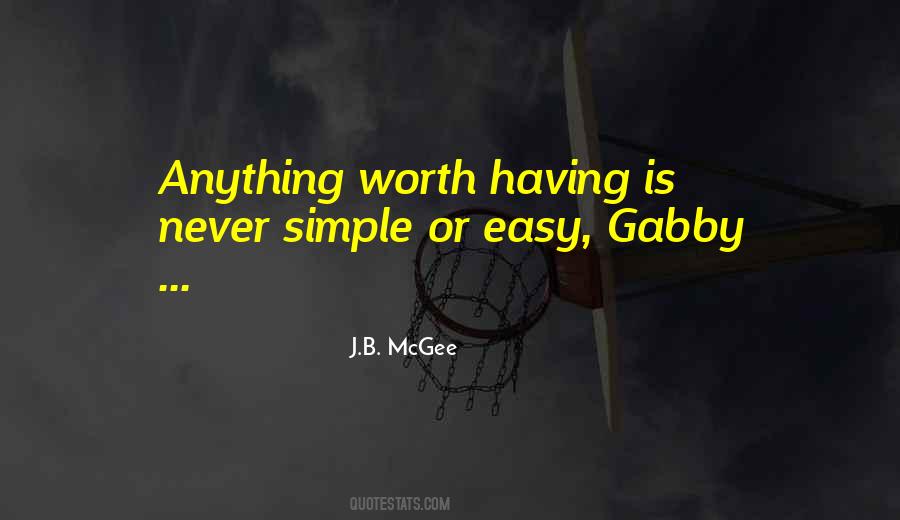 Anything Worth Doing Is Not Easy Quotes #1645410