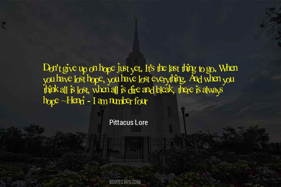 When Hope Is Lost Quotes #693259