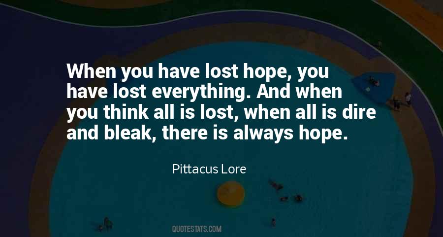 When Hope Is Lost Quotes #92018