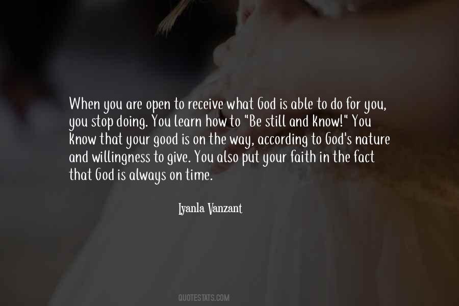 Faith God Is Good Quotes #319255