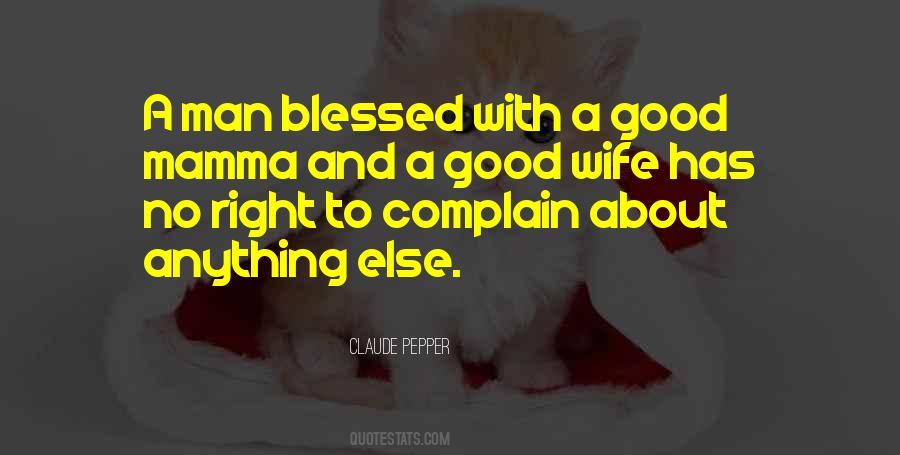 Quotes About Blessed Wife #892627