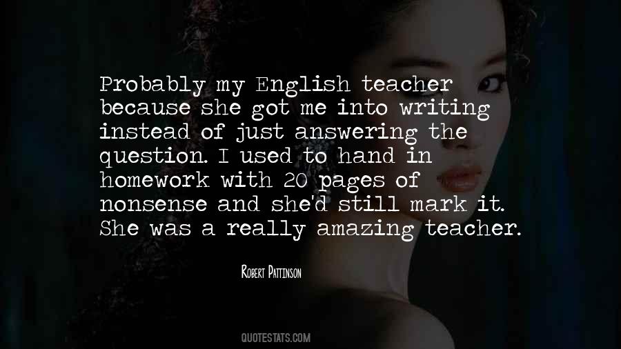 My English Teacher Quotes #1505088