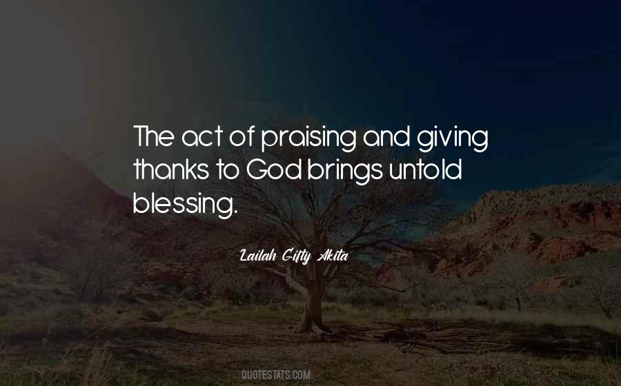 Giving God Thanks Quotes #1458614