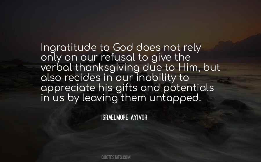 Giving God Thanks Quotes #714702