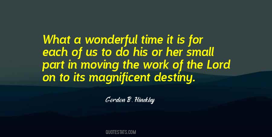 Part Of Our Destiny Quotes #1258738