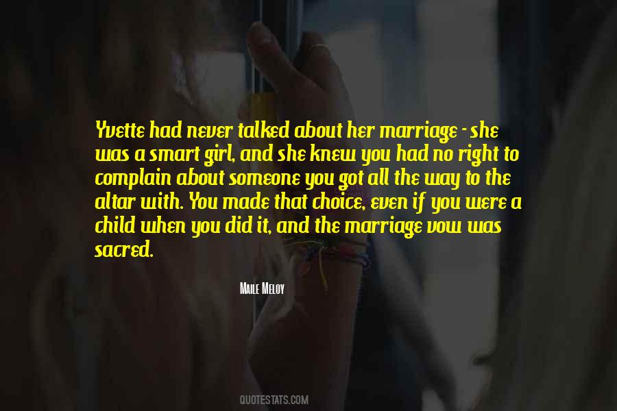 Marriage Girl Quotes #29401