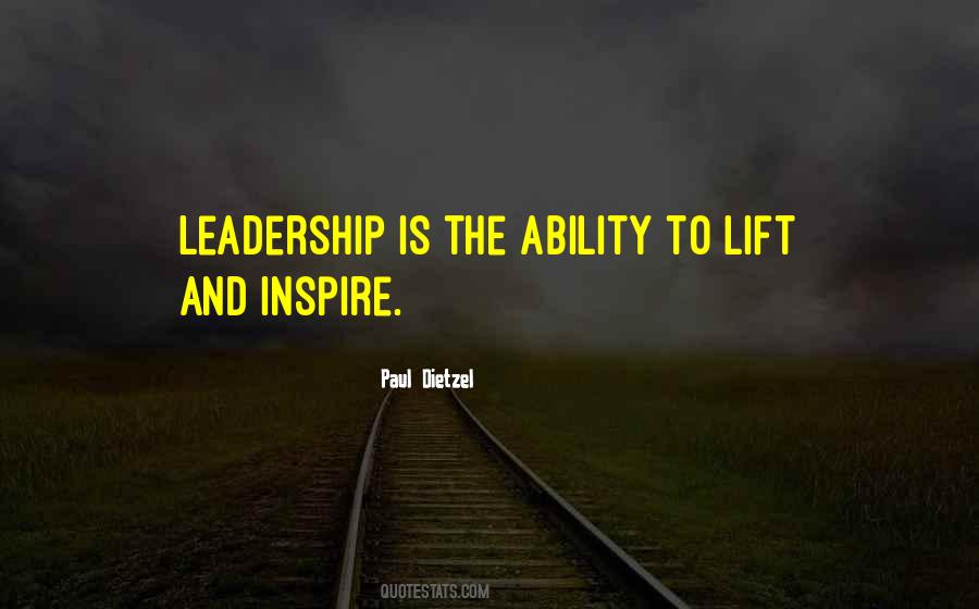 Leadership Inspire Quotes #489368