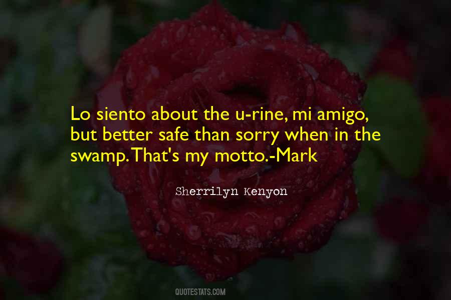 Safe Than Sorry Quotes #1778465