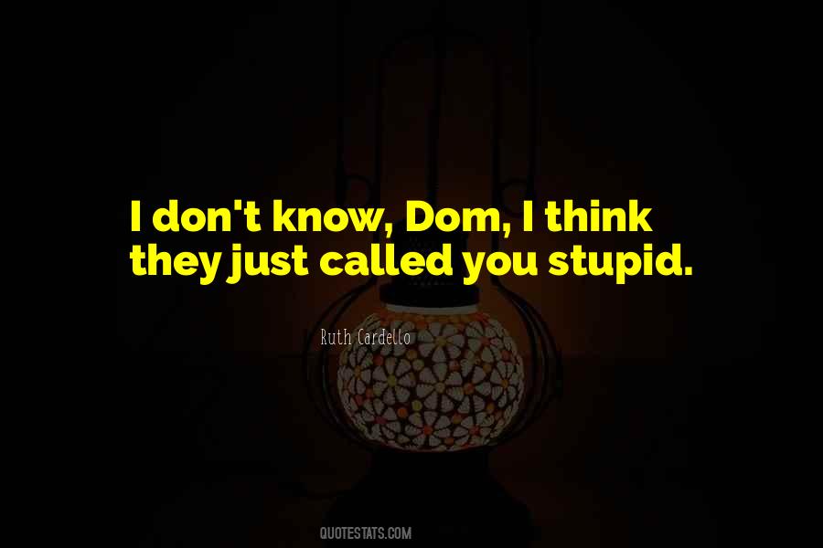 You Stupid Quotes #252029