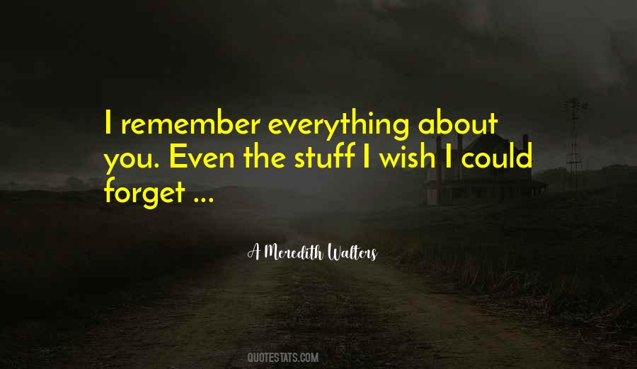 You Forget Everything Quotes #726998