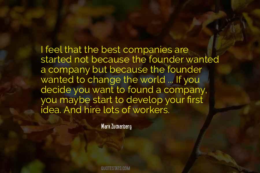 First Company Quotes #1191278