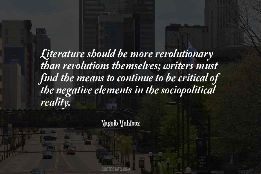 Revolutionary Literature Quotes #1727481