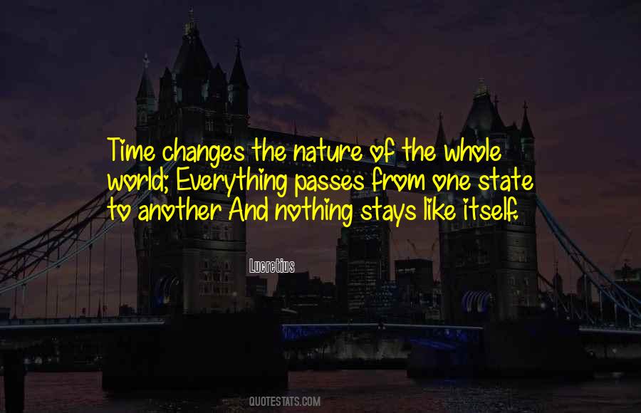 Everything Changes In Time Quotes #295829