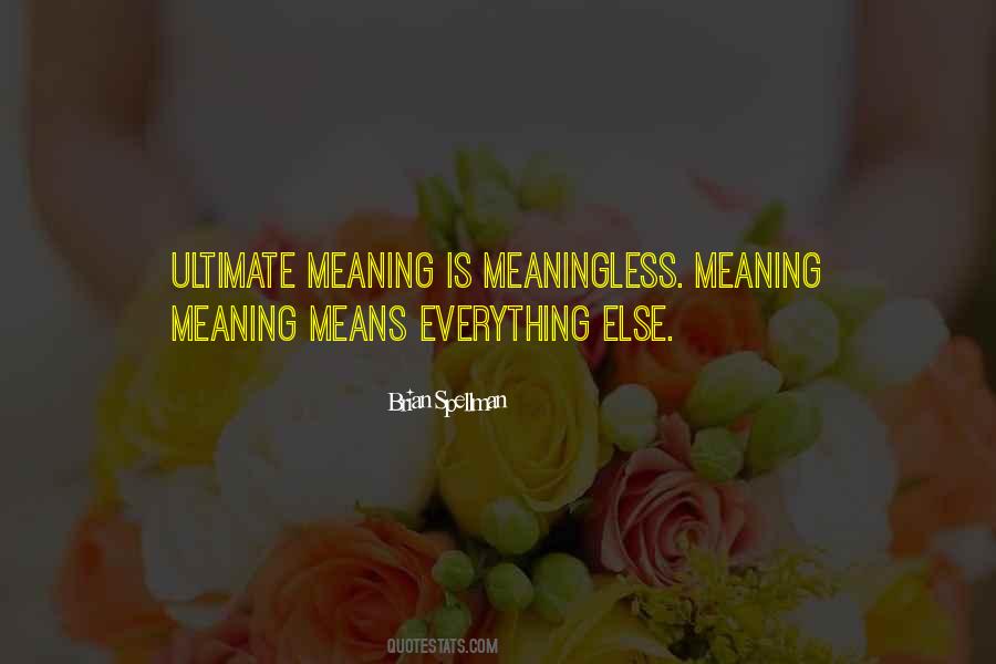 Everything Is Meaningless Quotes #1688881