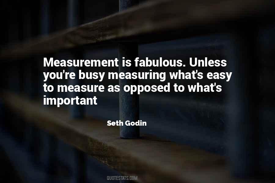 Measure What Is Important Quotes #1687685