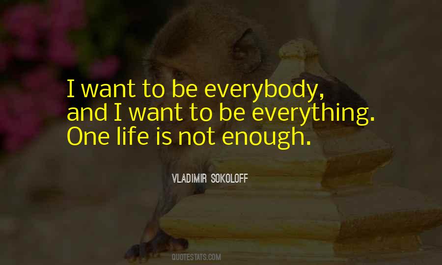 Everything Is Not Enough Quotes #614545