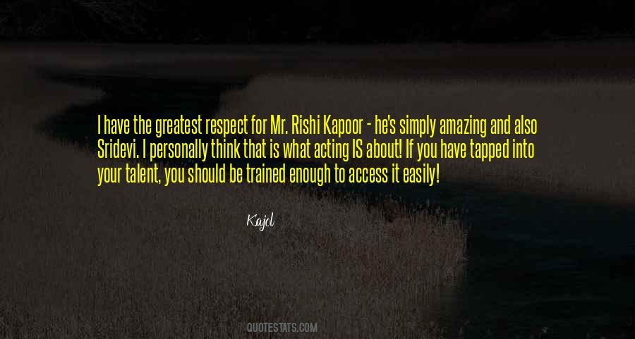 Acting Talent Quotes #1284969