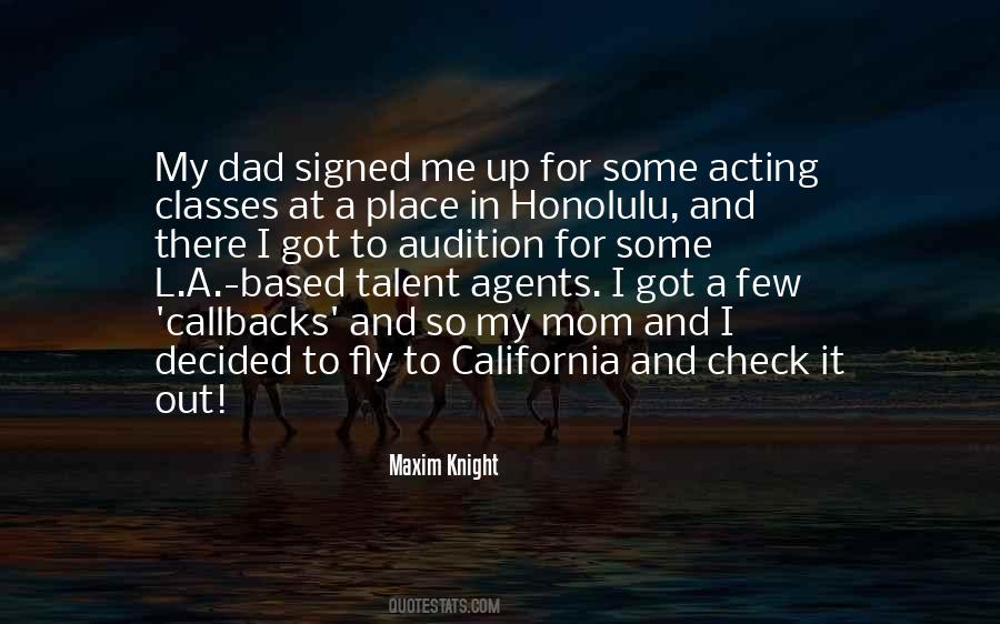 Acting Talent Quotes #1337822