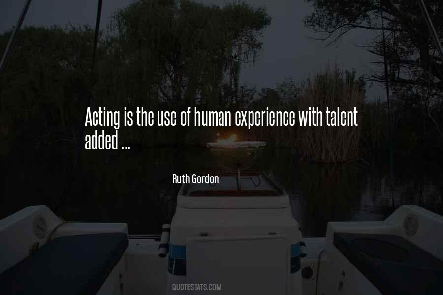 Acting Talent Quotes #1389608