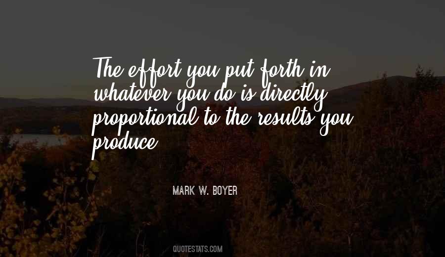 Effort Results Quotes #457807