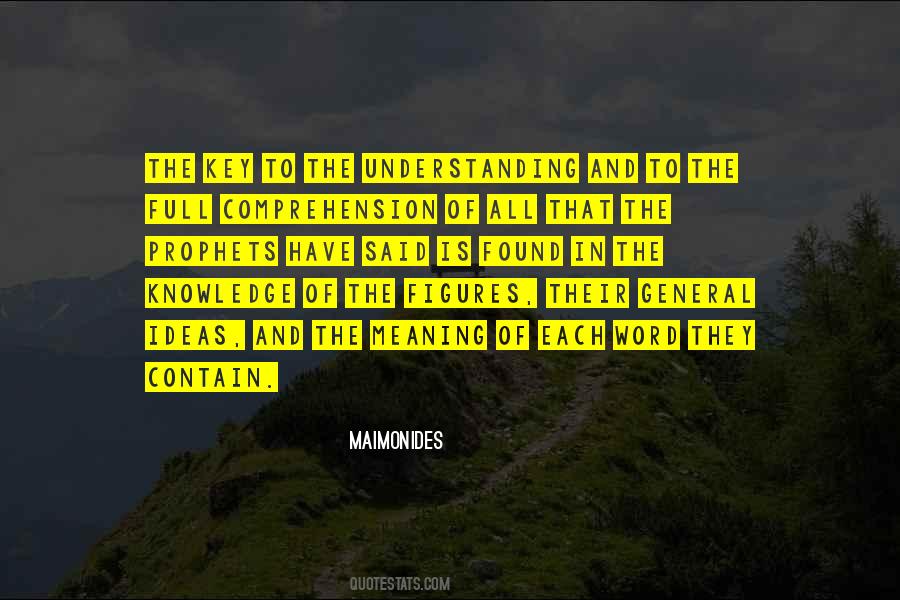 Understanding Is The Key Quotes #1033748