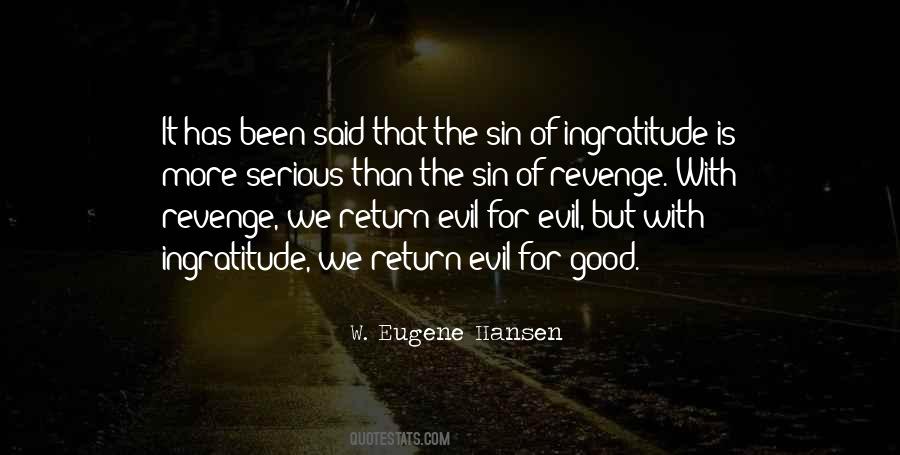 Evil For Good Quotes #153076