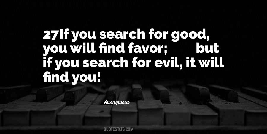 Evil For Good Quotes #35718