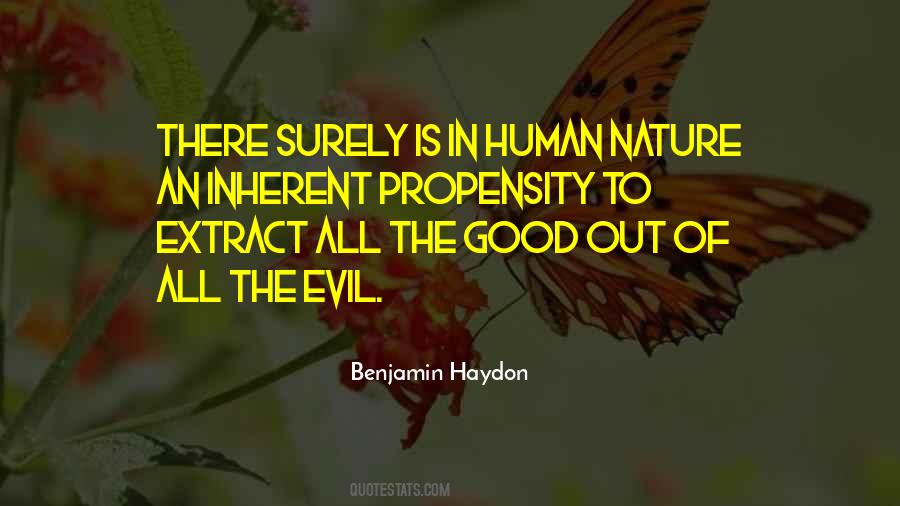 Evil Of Human Nature Quotes #564958