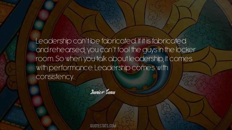 Leadership Consistency Quotes #324827