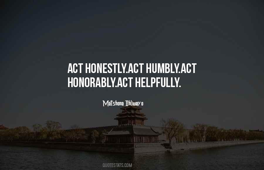 Quotes About Humbly #696643