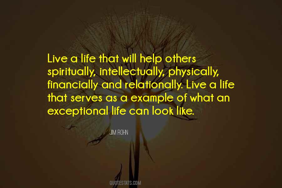 Exceptional Life Quotes #395909