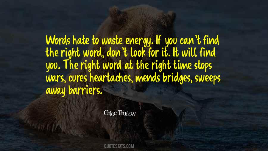 The Right Energy Quotes #1669179