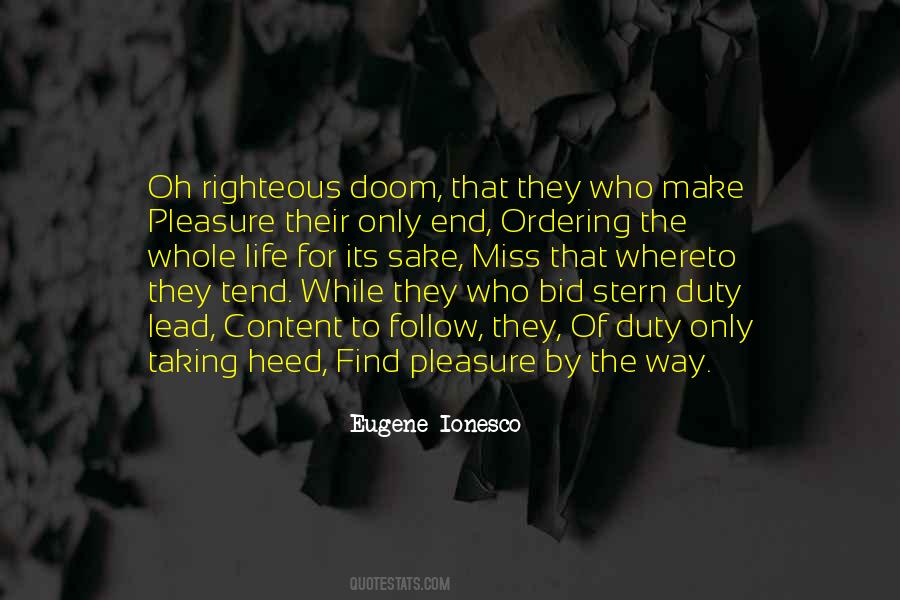 Righteous Life Quotes #98656