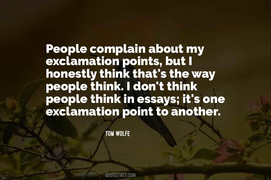 Exclamation Point Quotes #625181