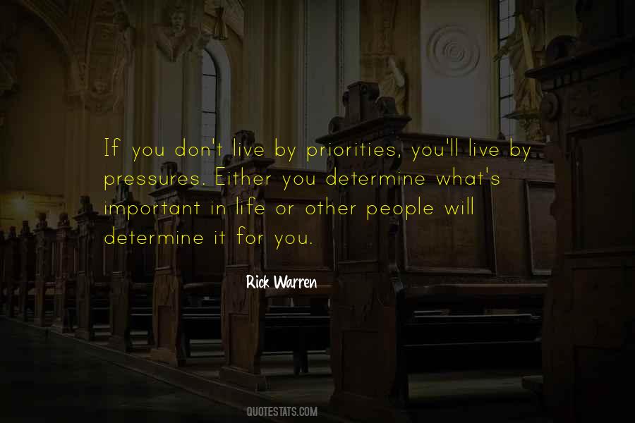 Quotes About Having Priorities #6743
