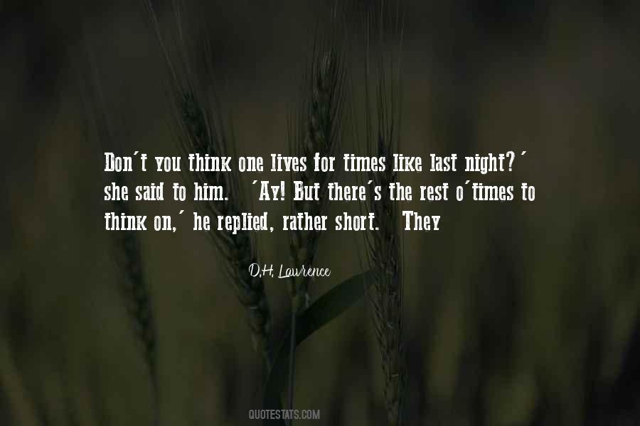 Short Night Quotes #1138971