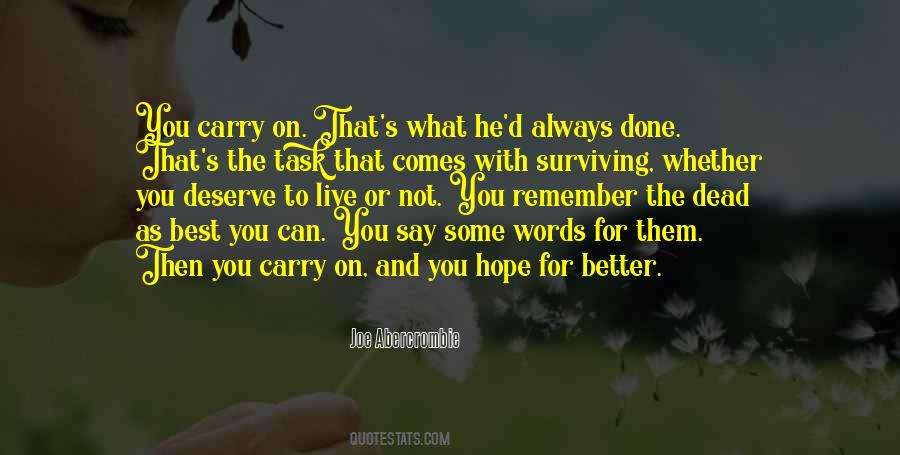 Always Hope For The Best Quotes #877463