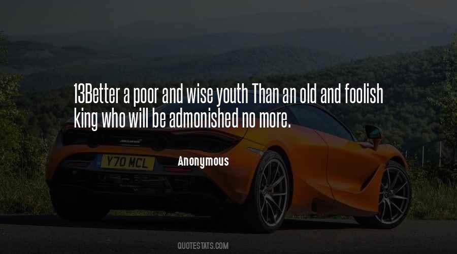 Foolish Youth Quotes #1620143