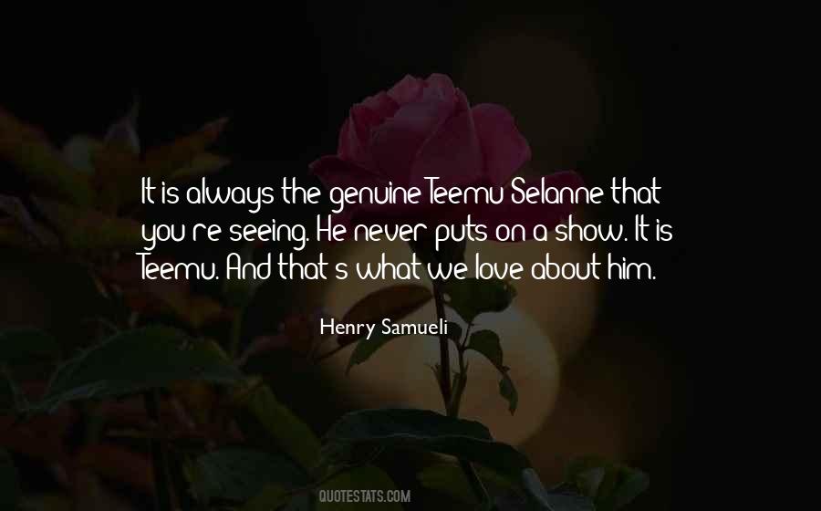 A Genuine Love Quotes #1257323