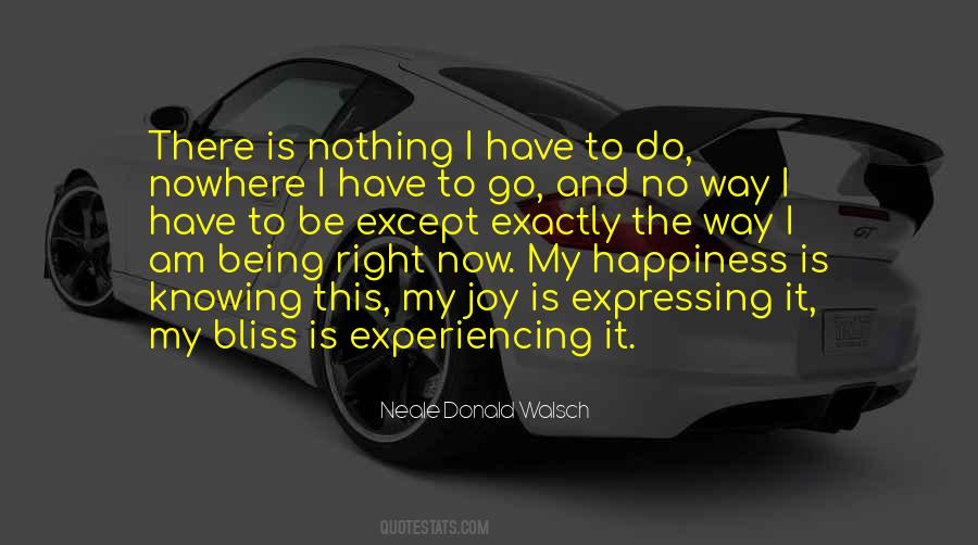 Experiencing Happiness Quotes #1362732