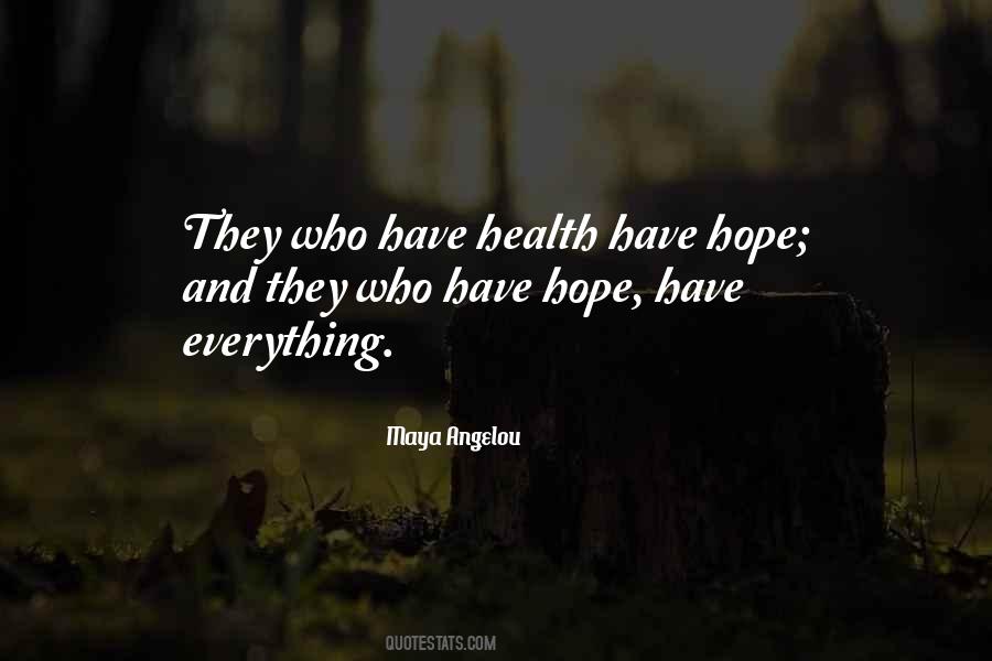 Health Hope Quotes #30418