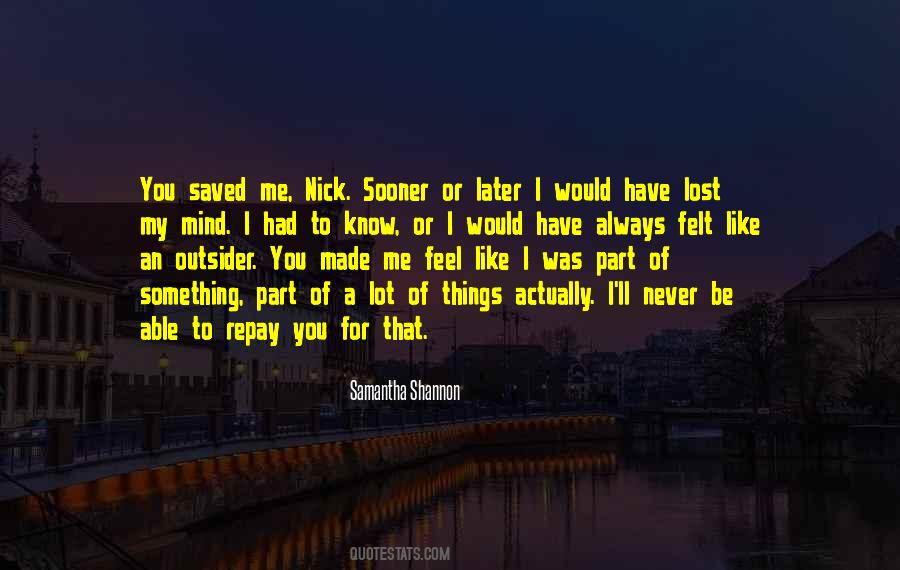 I Can Never Repay You Quotes #73831