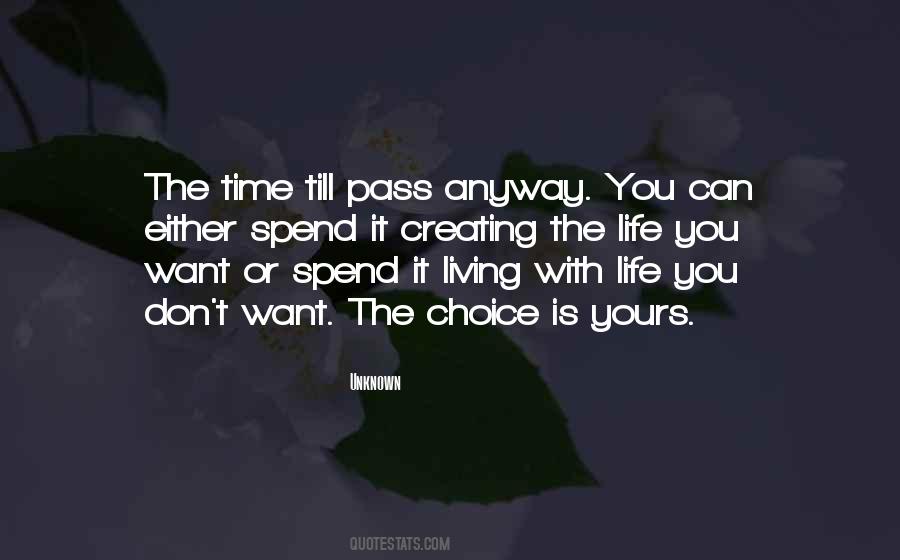 Time Will Pass Anyway Quotes #154935