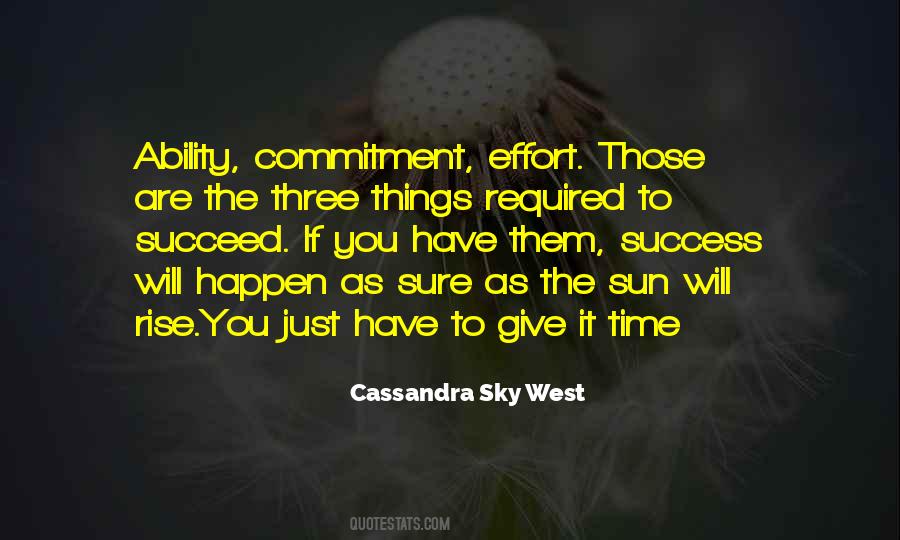 Commitment And Effort Quotes #541037