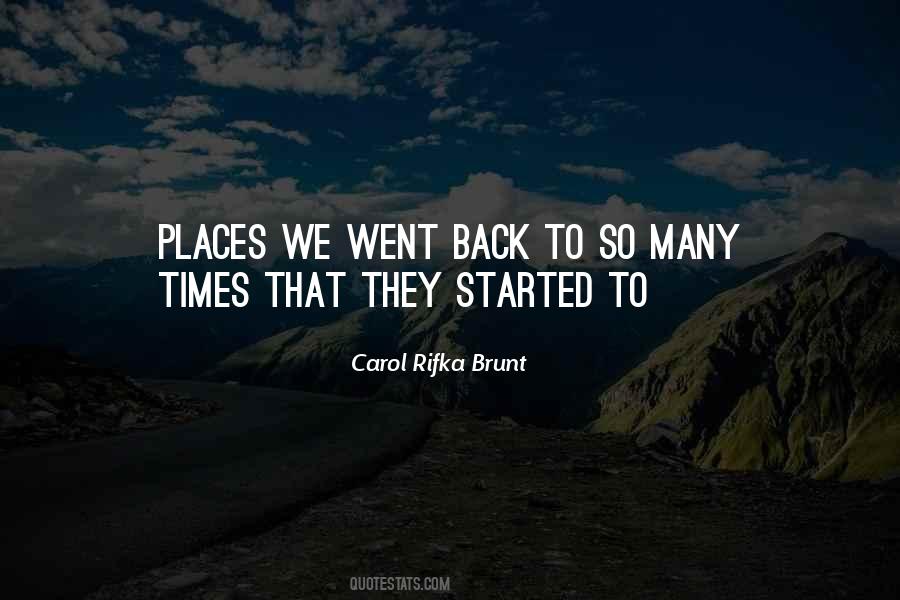 Quotes About Went Back #1315513