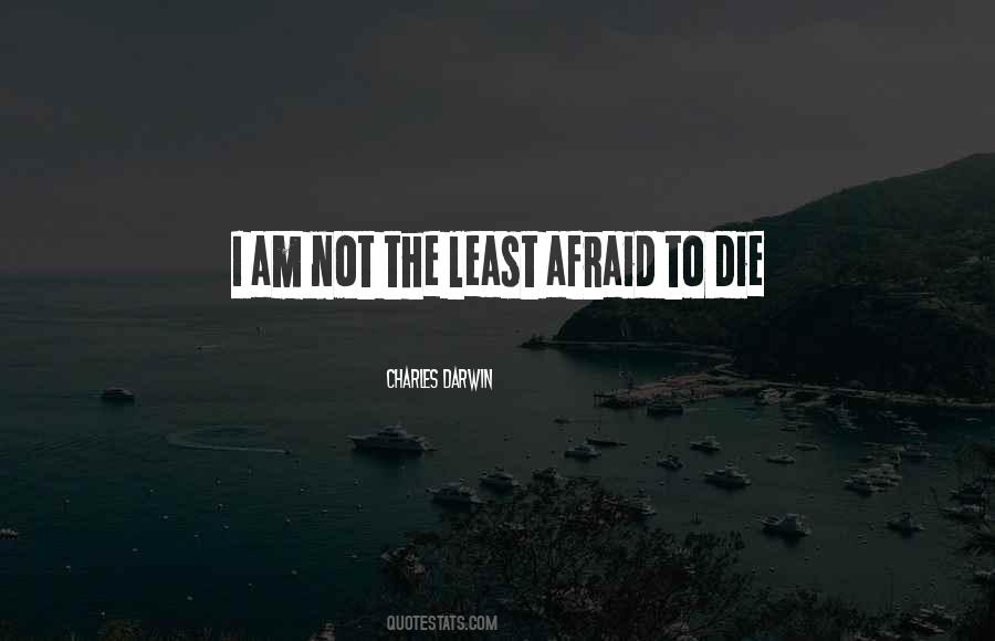 I Am Not Afraid To Die Quotes #988541