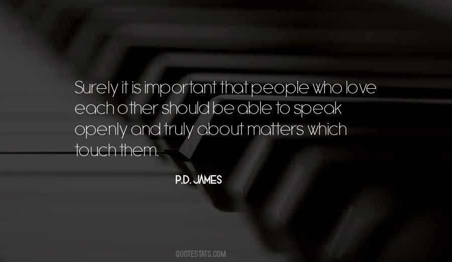 Important Matters Quotes #1046947