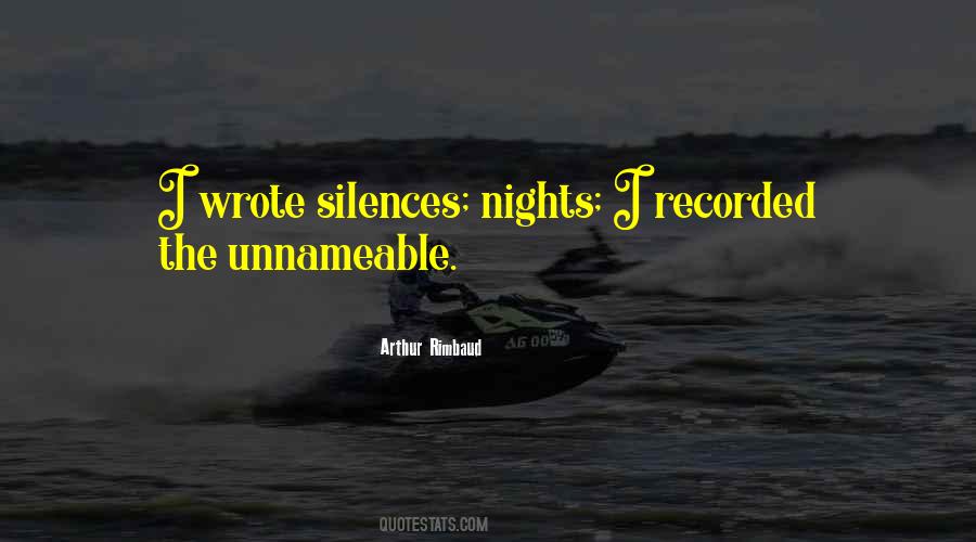 Quotes About Night Silence #567806