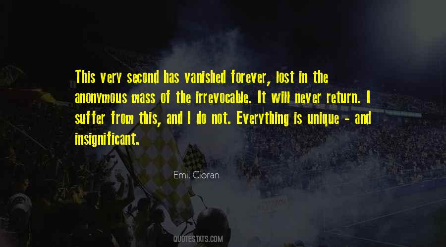 I Will Never Return Quotes #467989