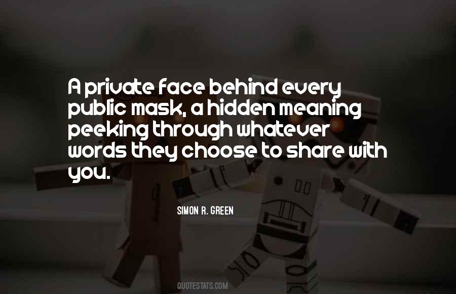Face Hidden Quotes #622634